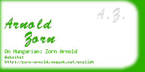 arnold zorn business card